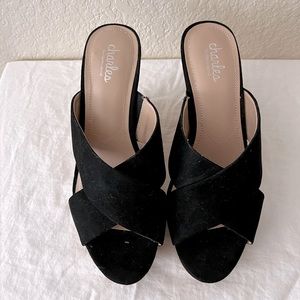 Charles David sandal, cork wedge